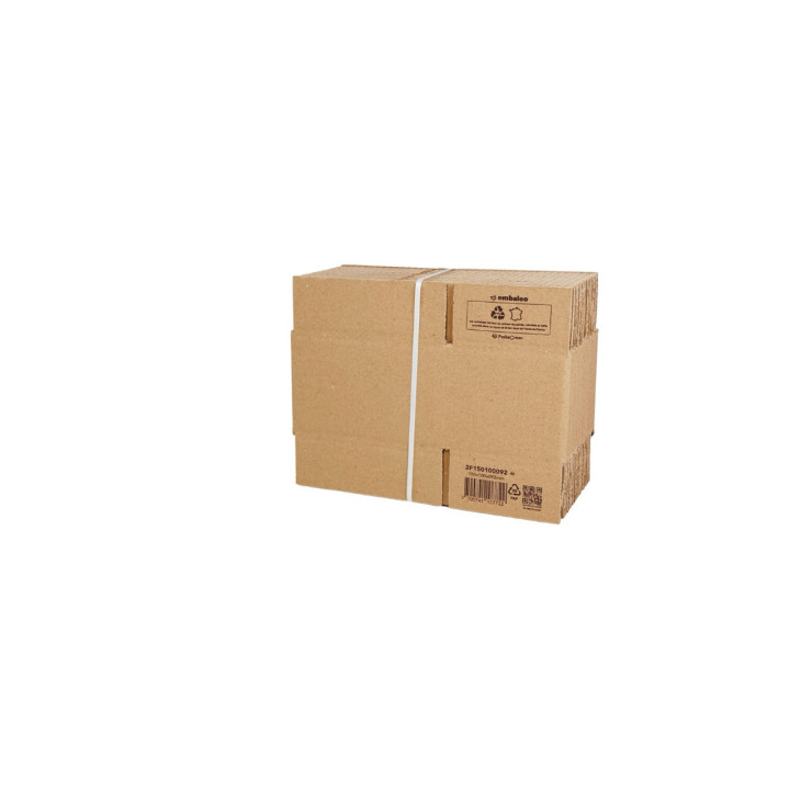 Caja de cartón de canal simple 15 x 10 x 9,2 cm – Embalaje reciclado y reciclable | Embaleo