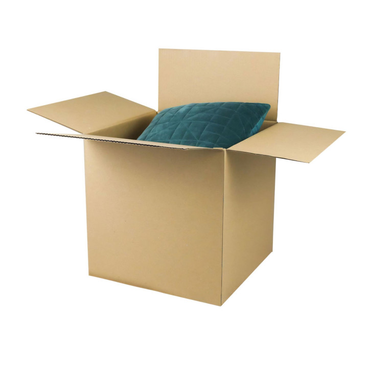 Caja de cartón cúbica de canal doble de 40 x 40 x 40 cm