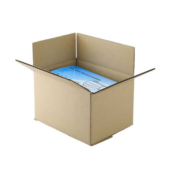 Caja de cartón canal simple 22 x 16 x 13cm