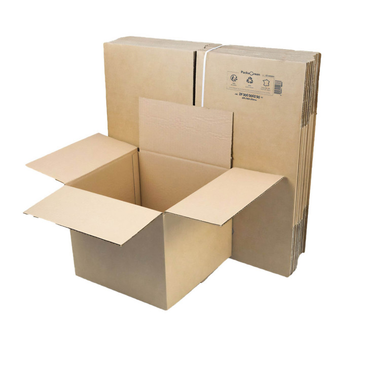 Caja de cartón canal simple 30 x 30 x 25 cm