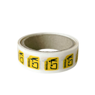 Etiqueta "Recicla" amarilla 10 x 10 mm – Marcado reciclaje plástico conforme al Real Decreto 1055/2022 | Embaleo