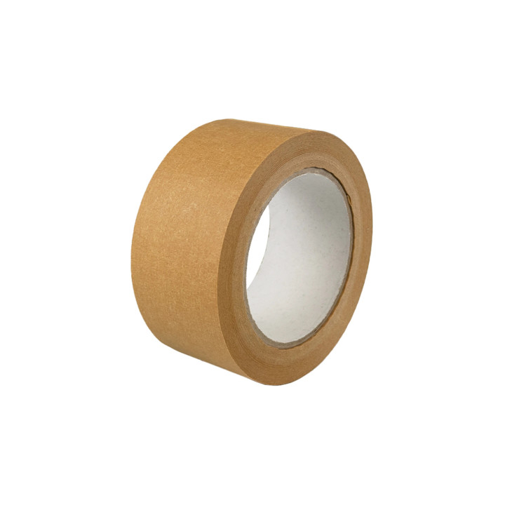 Cinta adhesiva kraft marrón crepé 5 cm x 50 m - Resistente y reciclable | Embaleo