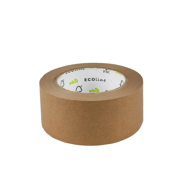 Cinta adhesiva kraft marrón 5 cm x 50 m - Adhesivo natural, reciclable