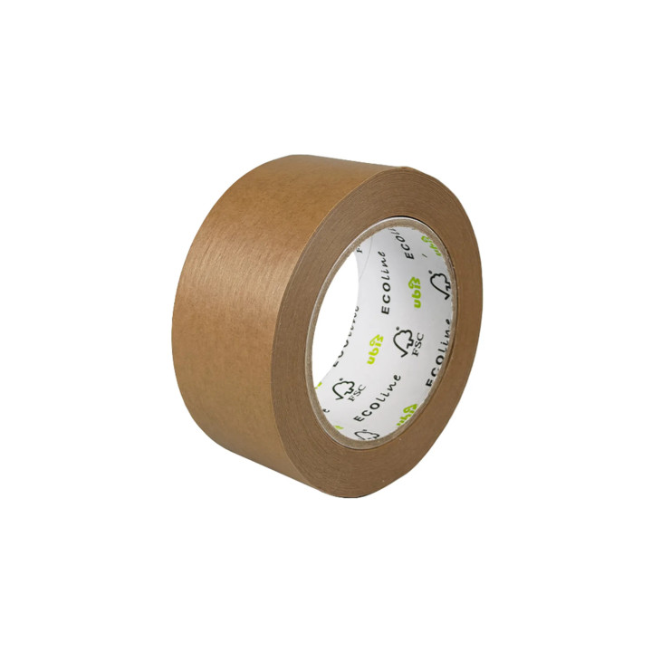 Cinta adhesiva kraft marrón 5 cm x 50 m - Adhesivo natural, reciclable