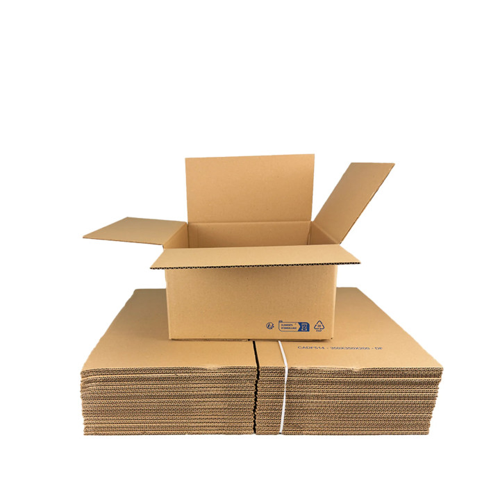 Caja de cartón de canal simple 35 x 35 x 20 cm