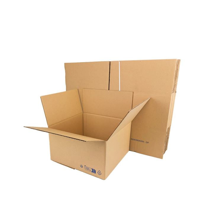 Caja de cartón de canal simple 35 x 35 x 20 cm