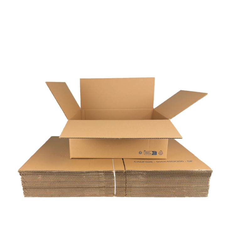 Caja de cartón de canal simple 50 x 40 x 20 cm