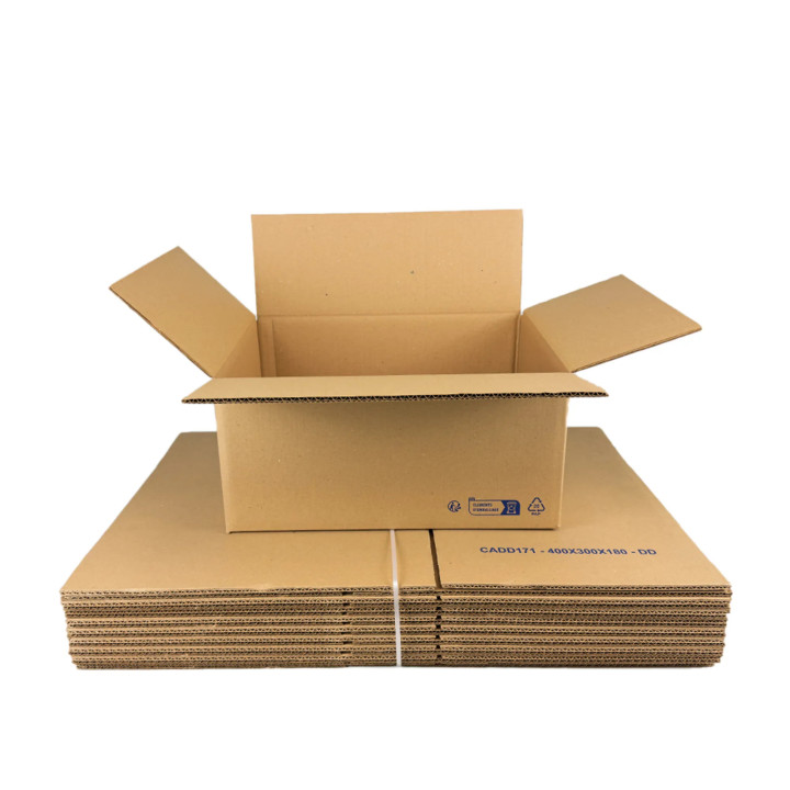 Caja de cartón de canal doble 40 x 30 x 18 cm