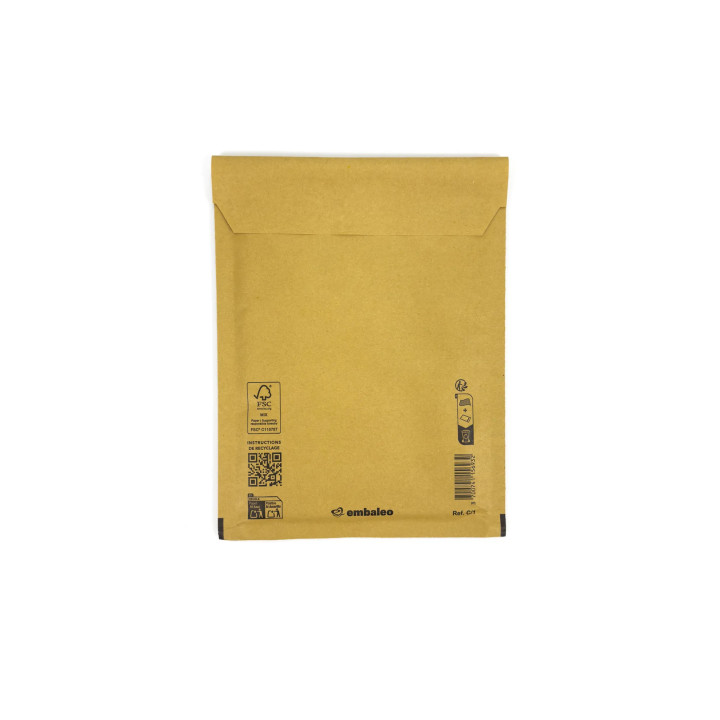 Sobre marrón con burbujas C Gold 15 x 21 cm