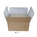 Caja de cartón isotérmica con foam aluminizado 60 x 45 x 30 cm