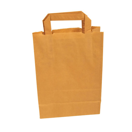 Sachet Kraft brun avec poignées plates 32 x 16 x 35 cm