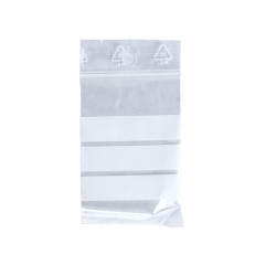 Bolsas con cierre Zip Transparentes con tiras blancas 6X8 CM