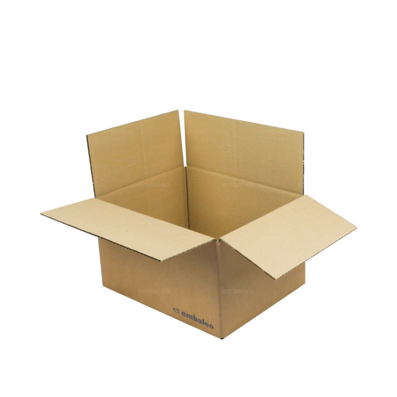 Boîte avec rabat demballage pour expédition et déménagement Boîte demballage Lot de 25 boîtes en carton de canal simple renforcé pour emballage 20 x 15 x 15 cm cadeaux très rési 