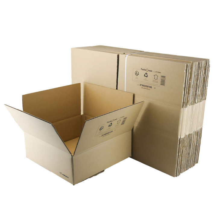 Carton simple cannelure 30x30x10 cm