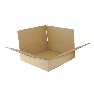 Caja de cartón canal simple 40 x 40 x 10 cm