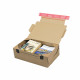 Caja postal con banda adhesiva para la devolución 28,2 X 19,1 X 9 cm