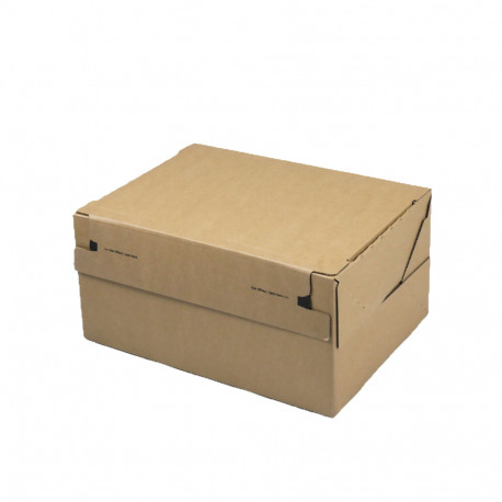 Caja postal con banda adhesiva para la devolución 38,4 X 29 X 19 cm