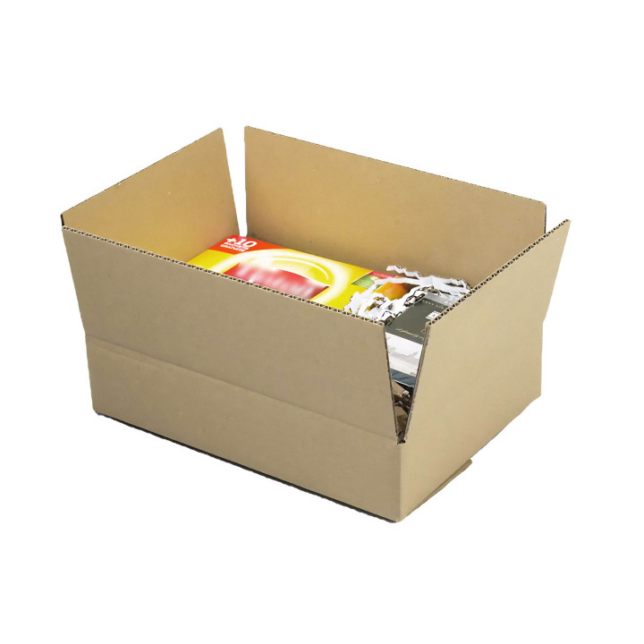 Caja de cartón canal simple 31 x 21,5 x 6 cm
