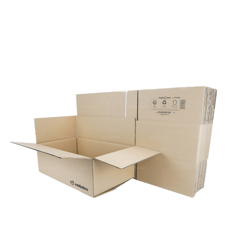 Caja cartón GRANDE de canal simple 50x45x80 cm Pack 5 Unds - Marloplast  Envases S.L.