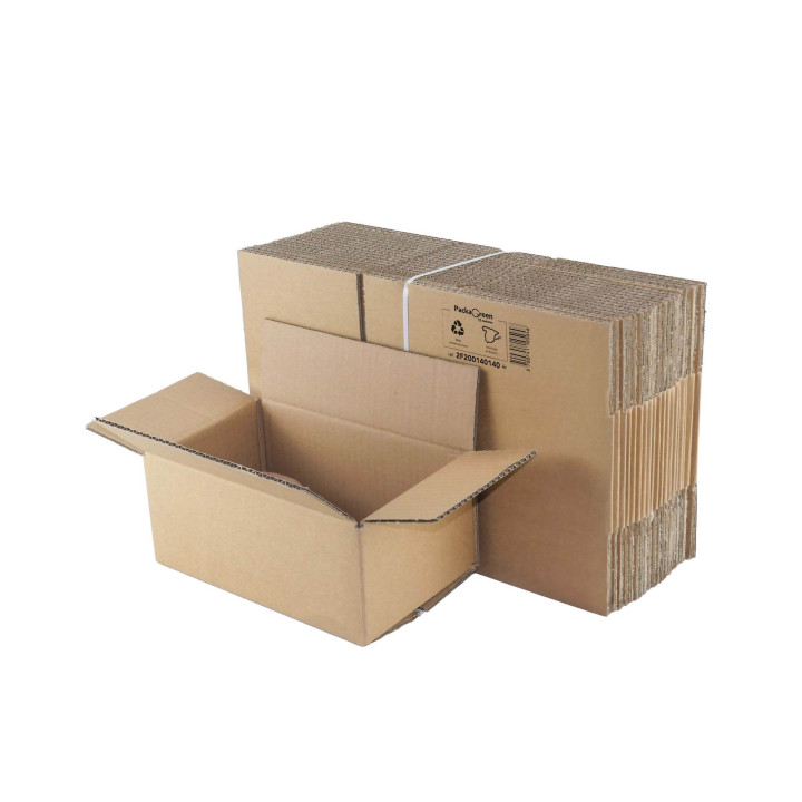 Caja de cartón canal simple 25 x 15 x 10 cm