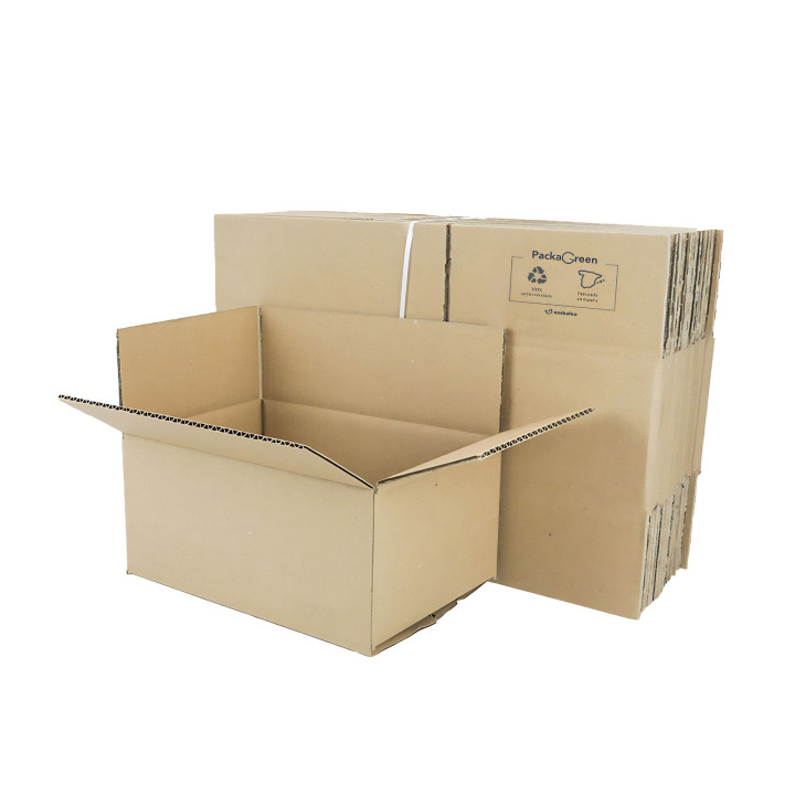 Caja de cartón canal simple 27 x 19 x 12 cm