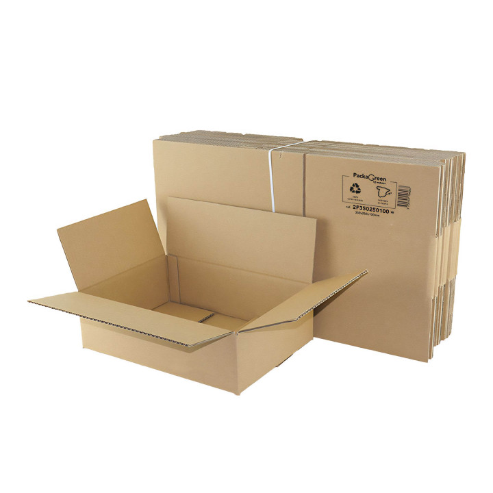 Caja de cartón canal simple 32 x 25 x 10 cm