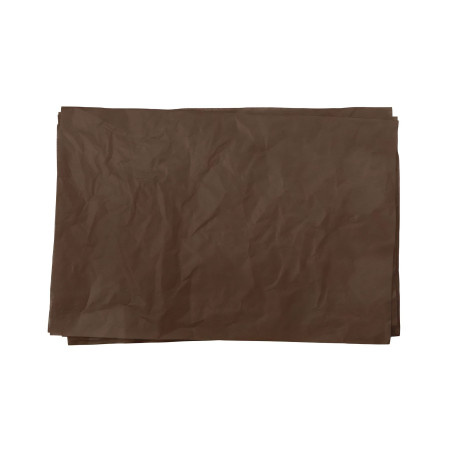 Hojas de papel de seda de color marrón chocolate para embalaje 50 x 75 cm