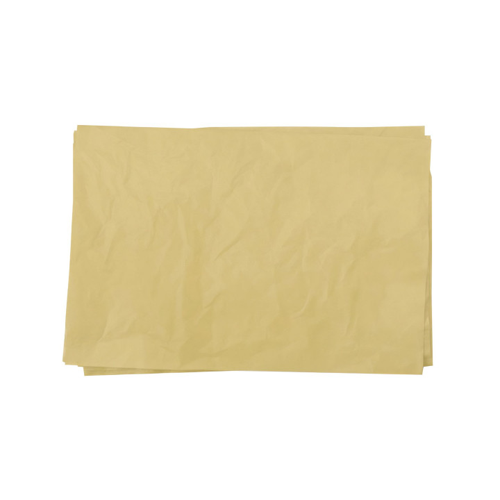 Hojas de papel de seda de color oro para embalaje 50 x 75 cm