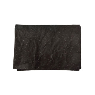 Hojas de papel de seda de color negro con lentejuelas para embalaje 50 x 75 cm