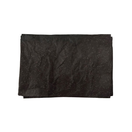 Hojas de papel de seda de color negro con lentejuelas para embalaje 50 x 75 cm