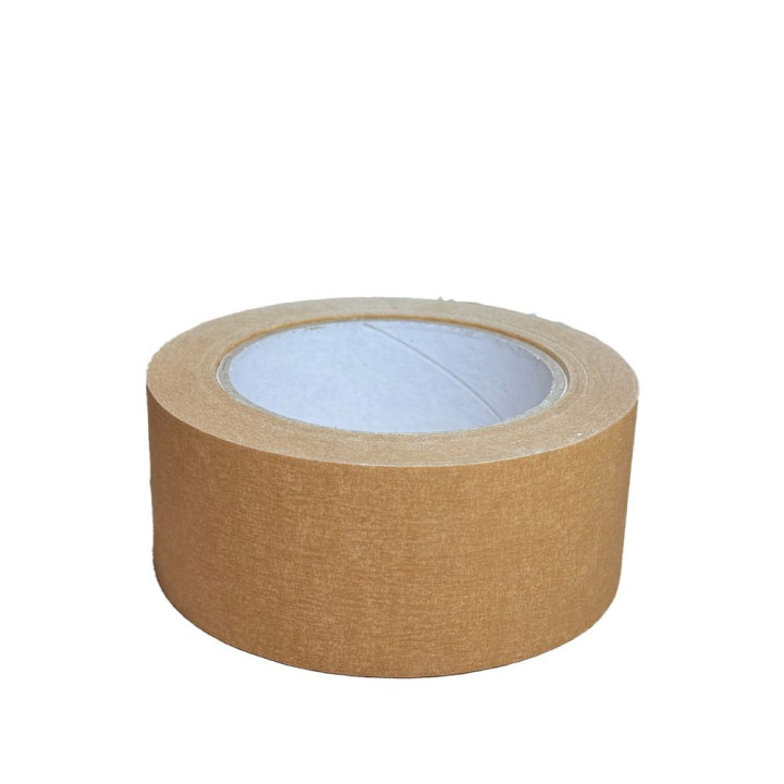 Cinta adhesiva kraft marrón crepé 5 cm x 50 m - Resistente y reciclable | Embaleo